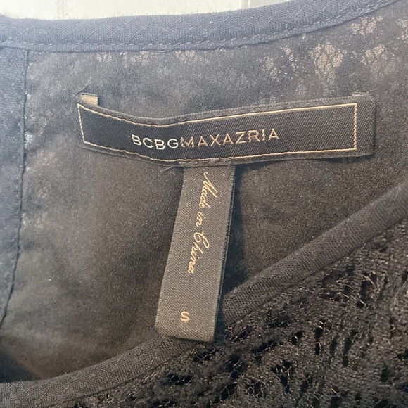 BCBGMaxAzria Black Cora Camisole with Sheer Accents - Small - Picture 3 of 5